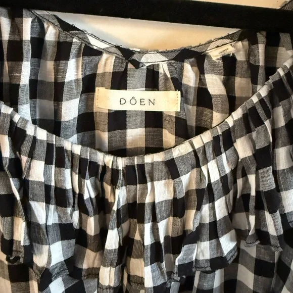 Doen Samara Ruffled Gingham Voile Blouse - Picture 8 of 11